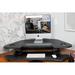 Symple Stuff Rocelco Height Adjustable Corner Standing Desk Converter Wood/Metal in Black | 46 W x 23.25 D in | Wayfair
