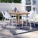 Lark Manor™ Anautica Oval 6 - Person 59" Long Outdoor Dining Set Wood/Plastic/Teak in White | 79 W x 37 D in | Wayfair