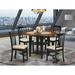 Winston Porter Aggappera Drop Leaf Solid Wood Rubberwood Dining Set Wood/Upholstered in Brown | Wayfair 8E650534C4854C7AB3CEA7D8AEFBCA80