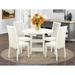 Winston Porter Aggappera Drop Leaf Solid Wood Rubberwood Dining Set Wood in White | Wayfair 11A4349D4E2244F08D952DC6BCD483C5