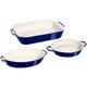 STAUB 40508-062 Ceramic Baking Dish Set, Dark Blue