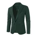 Uxcell Men's Suit Jacket One Button Slim Fit Casual Lightweight Sport Coats Blazer 38 Green