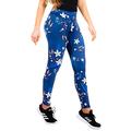 CompressionZ High Waisted Women's Leggings - Smart, Flexible Compression for Yoga, Running, Fitness & Everyday Wear - blue - Large