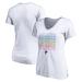 Women's Fanatics Branded White Atlanta Falcons City Pride V-Neck T-Shirt