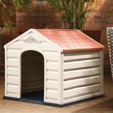 Tucker Murphy Pet™ Branstetter Dog House Plastic House in Gray/Pink | 23 H x 24 W x 26 D in | Wayfair 34660C0833144D74894F67C5DE562C00