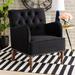 Baxton Studio Eri Contemporary Glam & Luxe Black Velvet Upholstered & Walnut Brown Finished Wood Armchair - Wholesale Interiors RAC516-AC-Black Velvet/Walnut-CC