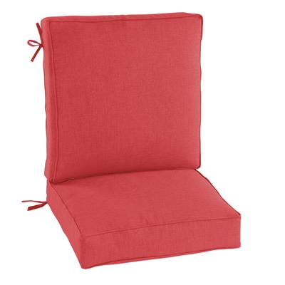 2-Section Deep Seating Cushion by BrylaneHome in Geranium Patio Chair Thick Padding