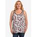 Plus Size Women's Minnie Mickey Mouse All-Over Print Tank Top by Disney in White (Size 1X (14-16))