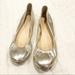 J. Crew Shoes | Euc J. Crew Leather Silver Ballet Flats - Size 6 | Color: Silver | Size: 6