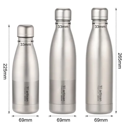 Bouteille d'eau portable en titane sans BPA pour enfants gourde de sport verres de cyclisme