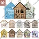 Putuo décor Plaque de maison panneau de petite maison Plaque de bois rustique panneau suspendu en