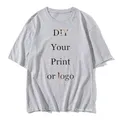 T-shirt personnalisé pour hommes et femmes couleur unie avec votre propre Logo/image rose jaune