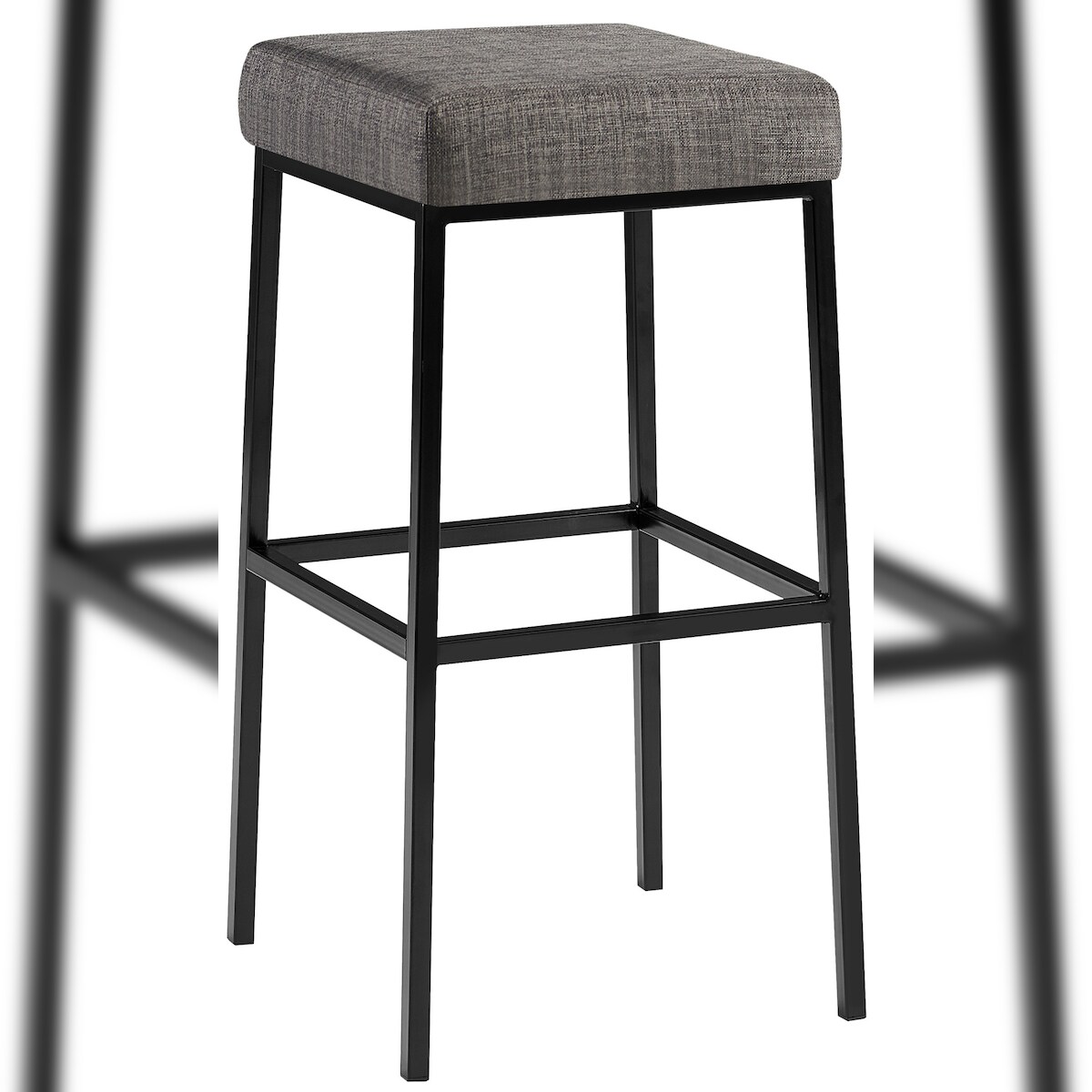 CLP Barhocker Montreal Stoffbezug grau/schwarz Image