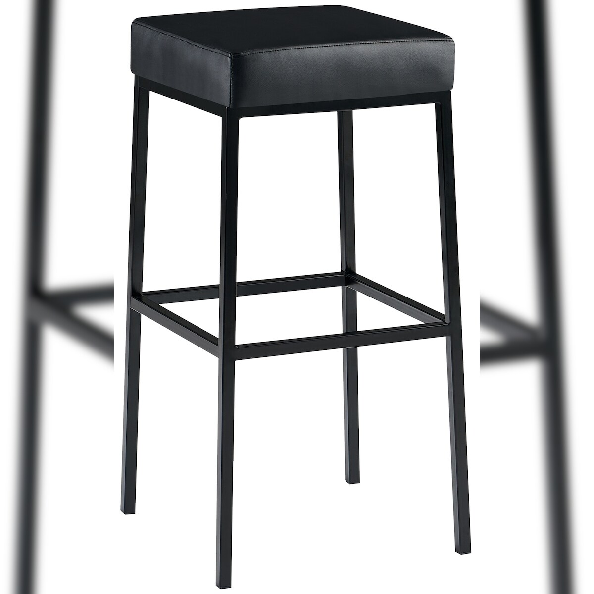 CLP Barhocker Montreal Kunstlederbezug schwarz/schwarz Image