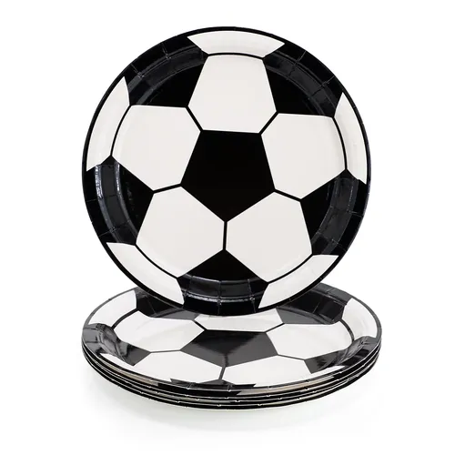 Pappteller Fußball, 18 cm Ø, 6 Stück