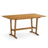 Small Teak Tailored Furniture Covers - Petite Rectangular Dining Table, Sand - Frontgate