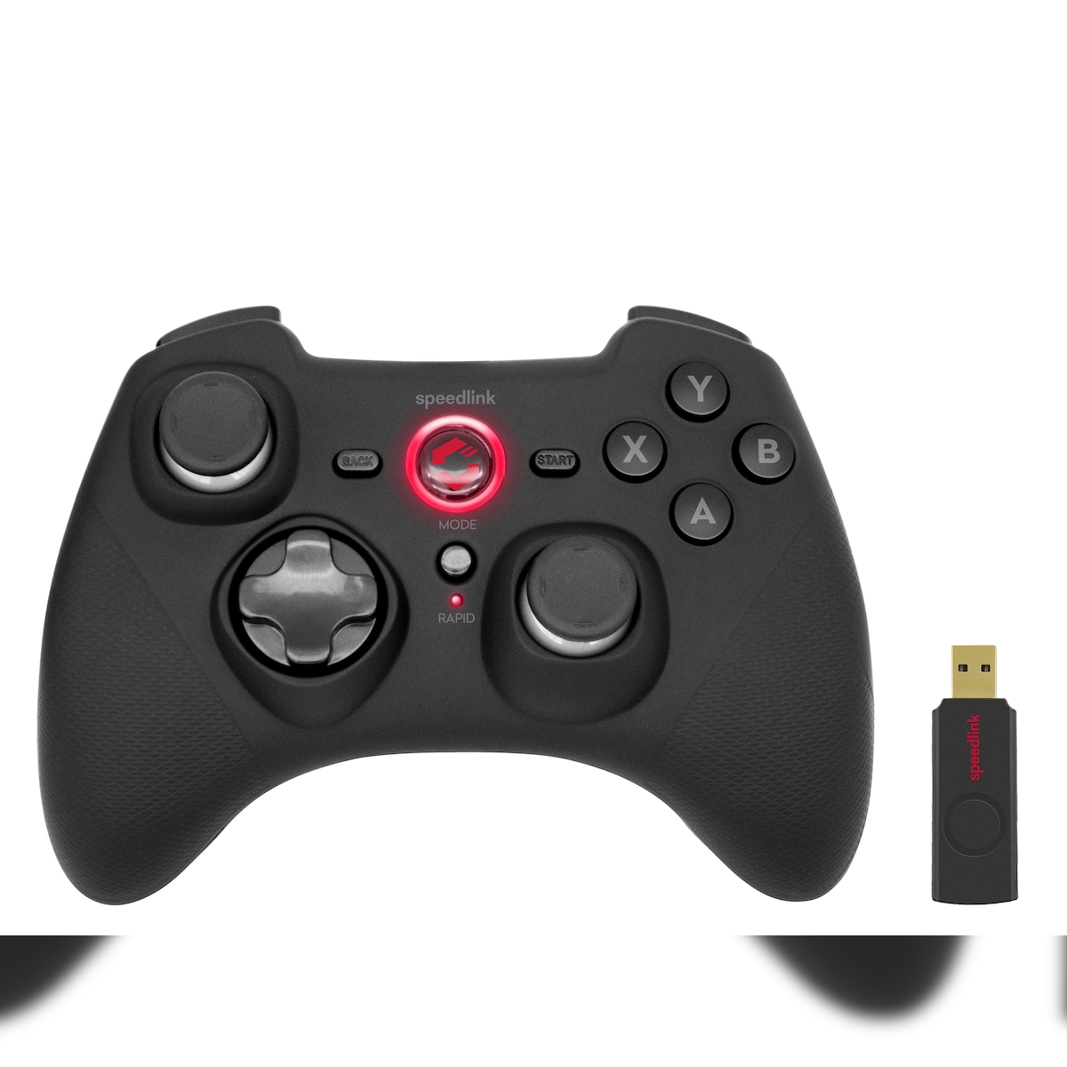 SPEEDLINK RAIT Gamepad - Wireless - for PC/PS3/Switch/OLED, rubber-black Image