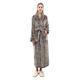 Super Plush Luxury Dressing Gown | Full Length Fleece Warm Winter Supersoft Bathrobe | Grey