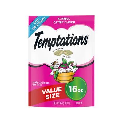 Temptations Classic Blissful Catnip Flavor Soft & Crunchy Cat Treats, 16-oz bag