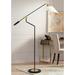 Ferdinand Matte Black and Brass Adjustable Floor Lamp