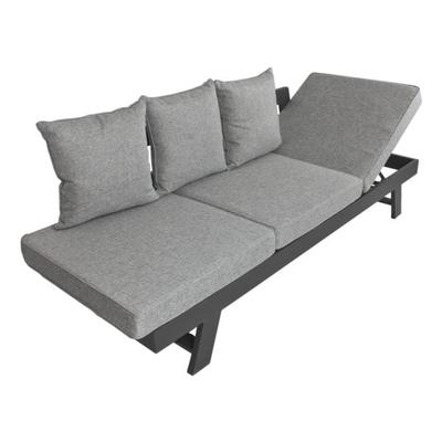 Loungesofa mit aufstellbarer Sitzfläche für 3 Personen »Donna« grau, Garden Pleasure, 216.5x70 cm