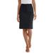 Plus Size Women's True Fit Stretch Denim Short Skirt by Jessica London in Black (Size 12)