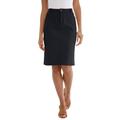 Plus Size Women's True Fit Stretch Denim Short Skirt by Jessica London in Black (Size 18)