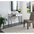 House of Hampton® Wiscasset Mirrored 2 Drawer Desk Wood in Gray | 30 H x 42 W x 15 D in | Wayfair C8B08FEBCCCB4BDD919A250F3F13BCAD