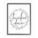 Stupell Industries Hunker Down Phrase Spring Wreath Design Black White by Urban Road - Graphic Art Print in Brown | 14 H x 11 W x 1.5 D in | Wayfair