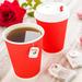 Restaurantware 12 Oz Paper Coffee Cup - Ripple Wall - 3 1/2" X 3 1/2" X 4 1/4" - 500 Count Box in Red | Wayfair RWA0279R