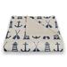 Longshore Tides Sikeston Nautical Icons Throw Polyester in Gray | 60 H x 50 W in | Wayfair E76CB73975AB414094AC4AA3267C6A6C