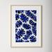 AllModern Modern Leaf Motif I by Baxter Mill Archive - Picture Frame Graphic Art Print on Paper Plastic in Black/Blue/White | Wayfair