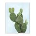 Stupell Industries Unique Desert Cactus Plant Prickly Pear Blue Green by Ziwei Li - Graphic Art Print Wood in Brown | 15 H x 10 W x 1.5 D in | Wayfair