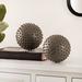 Dakota Fields Moseley Set Of 2 Decorative Ball Resin in Brown/Gray | 5.12 H x 5.12 W x 5.12 D in | Wayfair 686D1364FB744DB8A2A3E375F8A4769F