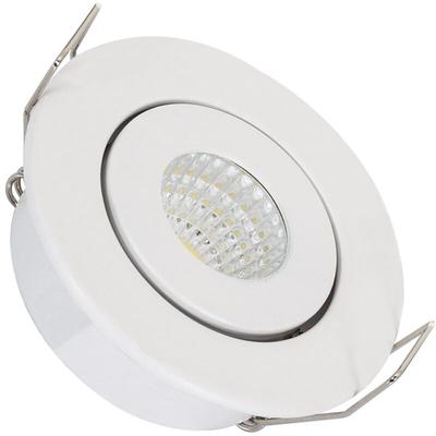 Led Downlight Einbaustrahler cob Rund Schwenkbar Weiss Schnitt ø 44 mm No Flicker 5000K Kaltweiß Image