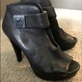 Michael Kors Shoes | Mk Black Leather Heels | Color: Black | Size: 6