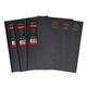 Cornell 2024 A4 Diaries - Pack of 5 Diaries - Day a Page Diary with Appointments - Leathergrain Hardback Covers - Black Pack