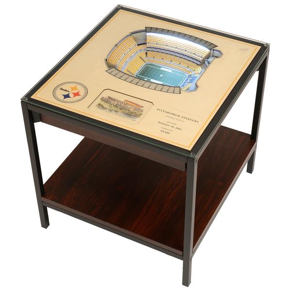 brown-pittsburgh-steelers-25-layer-stadiumview-lighted-end-table/