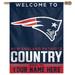 WinCraft New England Patriots Personalized 27'' x 37'' Single-Sided Vertical Banner