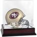 San Francisco 49ers 2019 NFC Champions Mahogany Logo Mini Helmet Display Case