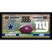 Dallas Cowboys vs. New York Giants Framed 10" x 20" House Divided Football Collage