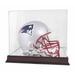 New England Patriots Super Bowl XLIX Champions Mahogany Helmet Logo Display Case