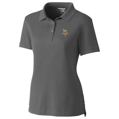 Women's Cutter & Buck Gray Minnesota Vikings Advantage Polo