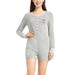 Women's Concepts Sport Heathered Gray Los Angeles Rams Venture Sweater Romper