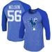 Men's Fanatics Branded Quenton Nelson Royal Indianapolis Colts Team Player Name & Number Tri-Blend Raglan 3/4-Sleeve T-Shirt