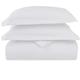 Pizuna Pure Combed Cotton Double Duvet Cover Set White, 600 Thread Count 100% Long Staple Cotton Duvet Cover Double 200x200cm, Sateen Quilt Cover with Button Closure (Duvet Cover Double)