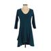 Love, Fire Casual Dress - High/Low: Teal Dresses - Women's Size 4