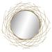 Juniper + Ivory 39 In. x 39 In. Glam Wall Mirror Gold Metal - Juniper + Ivory 67098