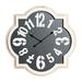 Juniper + Ivory 32 In. x 32 In. Farmhouse Wall Clock Black Metal - Juniper + Ivory 91842