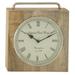 Juniper + Ivory 11 In. x 10 In. Natural Clock Natural Brown Mango Wood - Juniper + Ivory 94430